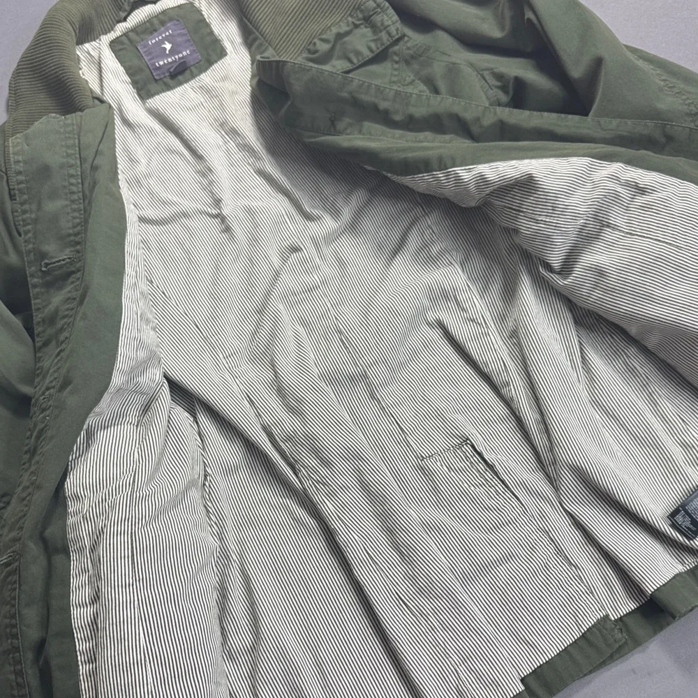 Forever 21 Olive Utility 100% cotton Jacket Size M‎